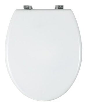 Asiento de inodoro Wenko Bali, MDF, blanco, 43x36.3x3 cm