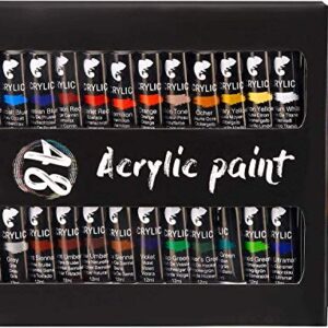Kit de 48 tubos de pintura acrílica (12 ml) - Pinturas acrílicas ...