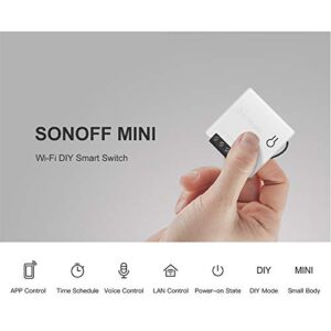 OWSOO SONOFF Mini interruptor inteligente de dos vías, mini ...