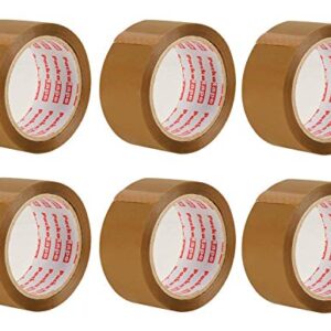Paquete de cinta adhesiva marrón, 6 rollos de 48 mm x 66 mm de id ...
