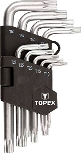 Topex 35D960 Set 9 llaves torx hexagonales cortas