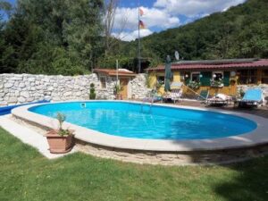 Exklusiv Acero Pared Pool ovalform 800 x 420 x 120 Juego com...